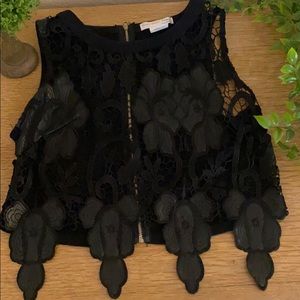 Black lace tank